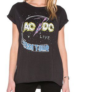 Junk Food ACDC 1981 Tour Band Tee Jet Black Size M